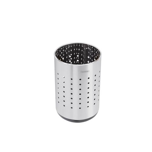 Cesto para Papel Tramontina Cápsula Dots em Aço Inox Scotch Brite e Base em Polipropileno 10 Litros