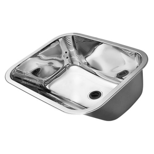 Tanque Docol 32 Litros em Aço Inox Alto Brilho 50x40 cm com Válvula