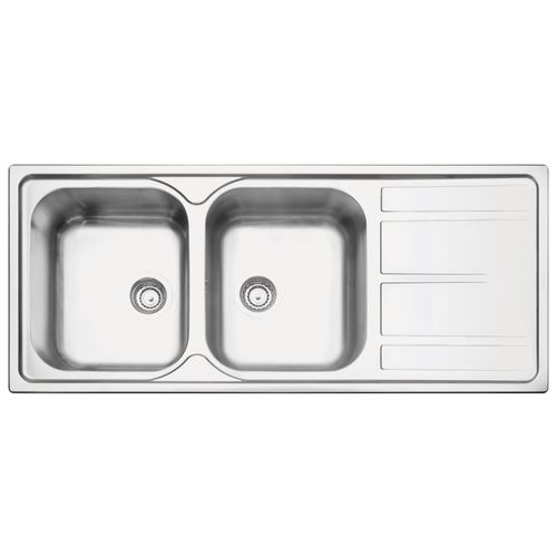 Cuba de Sobrepor Tramontina Marea 2C 34 Plus em Aço Inox Acetinado 116 x 50 cm
