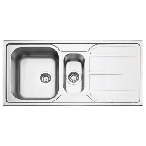 Cuba de Sobrepor Tramontina Marea 1 Cuba e Auxiliar em Aço Inox Acetinado 100 x 50 cm