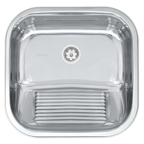 Tanque Tramontina Hera 25 L em Aço Inox Polido 40 x 40 cm com Válvula