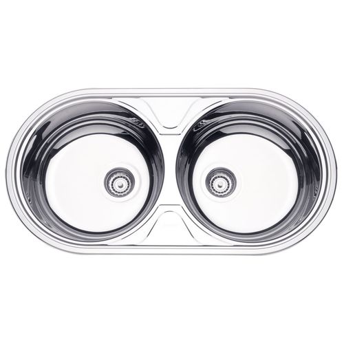 Cuba de Sobrepor Tramontina Luna Duo 2C 36 BS em Aço Inox Alto Brilho 84 x 44 cm