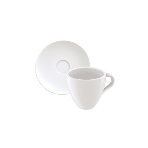 Kit 6 Xícaras de Café Expresso com Pires Tramontina Paola em Porcelana 95 ml