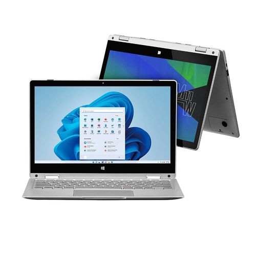 Note M11W Prime 2 em 1, com Windows 11 Home, Processador Intel Celeron, Tela 11,6 Pol + Microsoft 365 Personal e 1TB na Nuvem - PC280