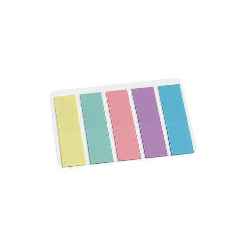 Marcador Pagina Adesivo 12x44MM 5 Cores Pasteis 100Fls - EI153