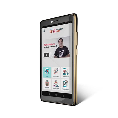 Smartphone ObaSmart 3 32GB para a 3ª Idade Dourado Obabox - OB018
