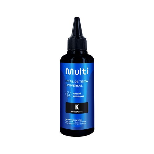 Refil de Tinta Compatível Universal Para Epson HP Canon 100ml Preto - RF017