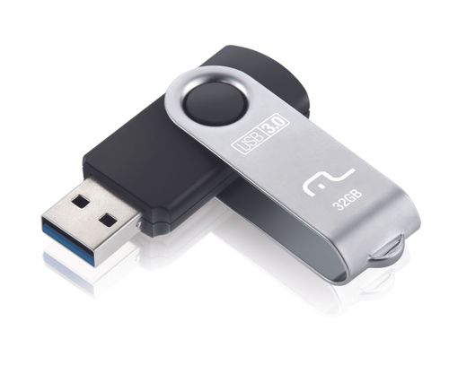Pen drive Multilaser Usb 3,0 Twist Preto 32Gb - PD989