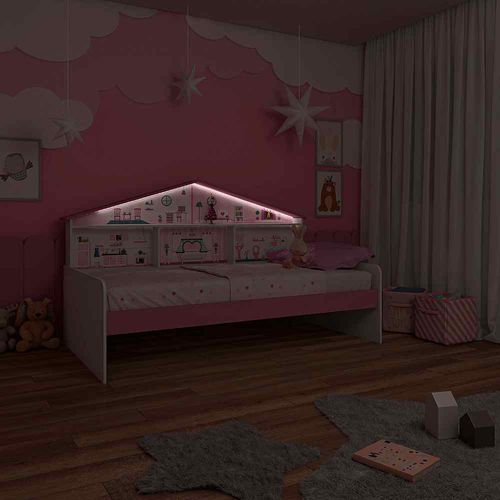 Cama Infantil Casa de Boneca com Luz/LED Diversão Pura Magia