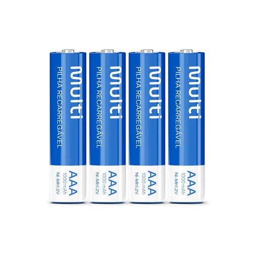Pilhas Recarregáveis AAA 1000Mah com 4 Unidades Multi - CB050