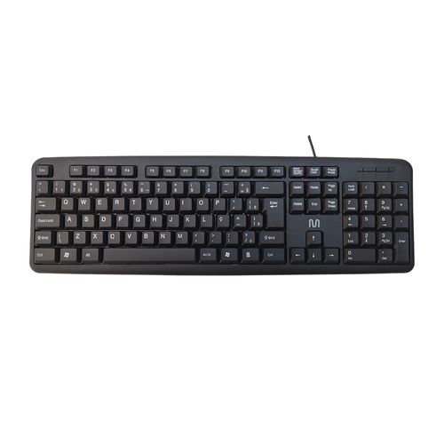 Teclado com Fio Slim Conexão USB Cabo de 150cm Resistente Água Preto Multilaser - TC065