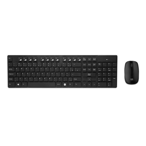 Kit Combo Teclado e Mouse Sem Fio Flutuante Multimídia Conexão Usb 1200dpi Teclas Flutuantes Preto - TC251