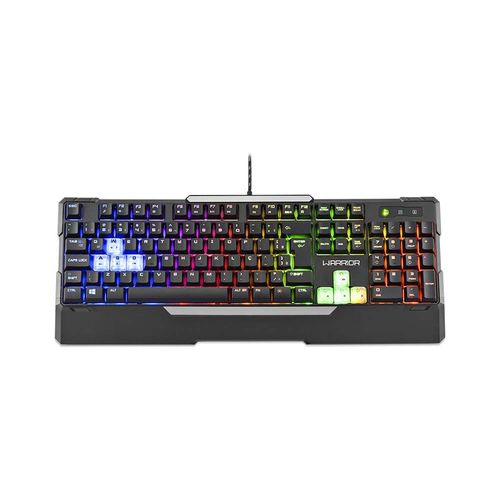 Teclado Gamer Semi Mecânico Warrior Wakiza LED Rainbow - TC208