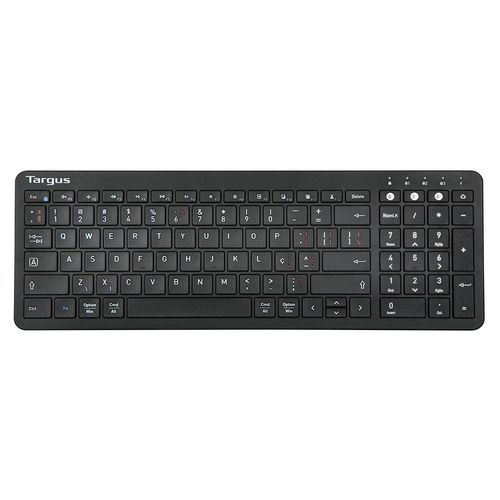 Teclado Sem Fio Midsize Antimicrobiano com Indicador de Bateria Dual Mode Bluetooth 5.1 + USB 2.4ghz Targus - AKB863