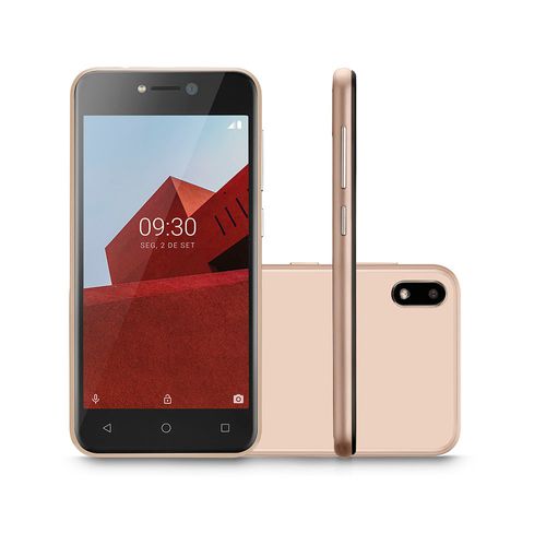 Smartphone Multilaser E 3G 16GB Tela 5,0 Quad Core Câmera traseira 5MP + 5MP frontal Dourado - P9102OUT [Reembalado]