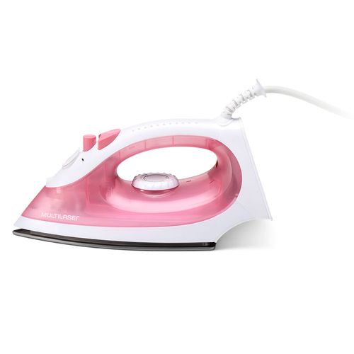 Ferro de Passar Roupa a Vapor 220V 2000W Com Copo Dosador Branco/Rosa Multilaser - HO019OUT [Reembalado]