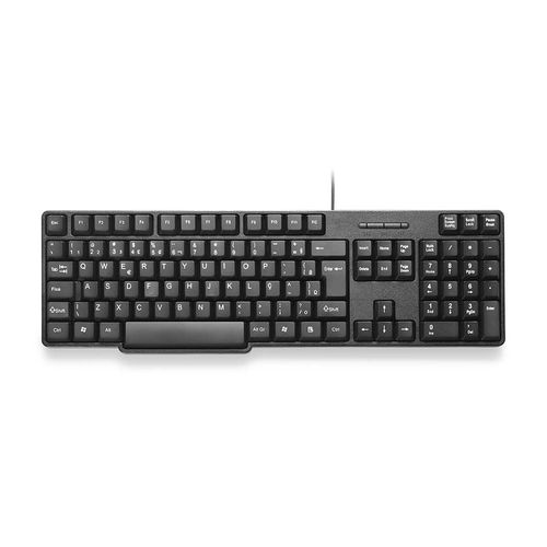 Teclado com Fio Conforto Sem Marca Conexão USB Cabo de 130cm Resistente Água Preto - TC204OUT [Reembalado]