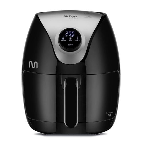 Fritadeira Elétrica Air Fryer 4L Digital 127V 1500W Preta Multilaser - CE168OUT [Reembalado]