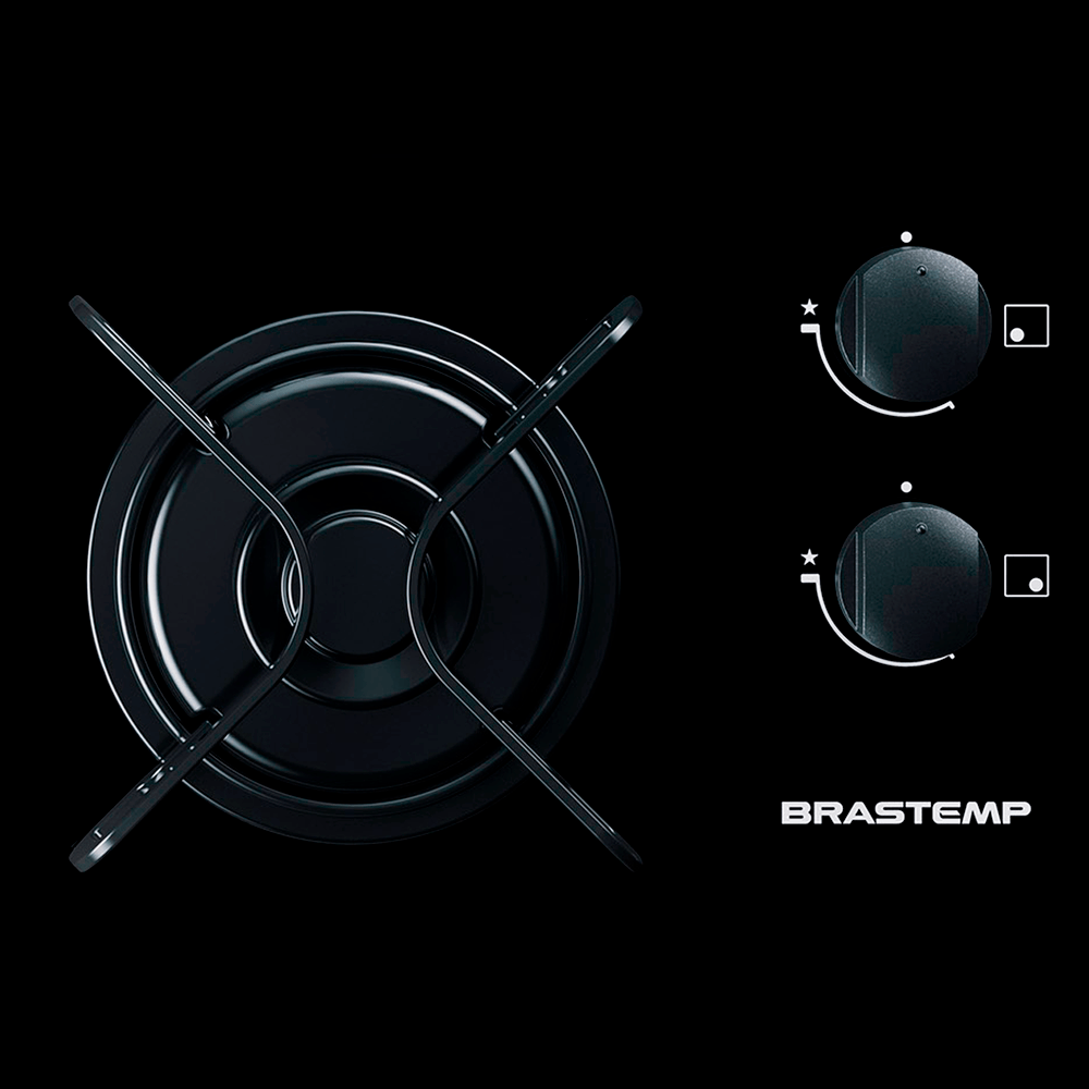 Cooktop Brastemp, Grades Piatina, 4 Bocas, Acendimento Automático