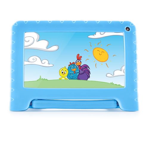 Tablet Galinha Pintadinha com Controle Parental 4GB RAM + 64GB  + Tela 7 pol + Case + Wi-fi + Android 13  + Quad Core Multi - NB419