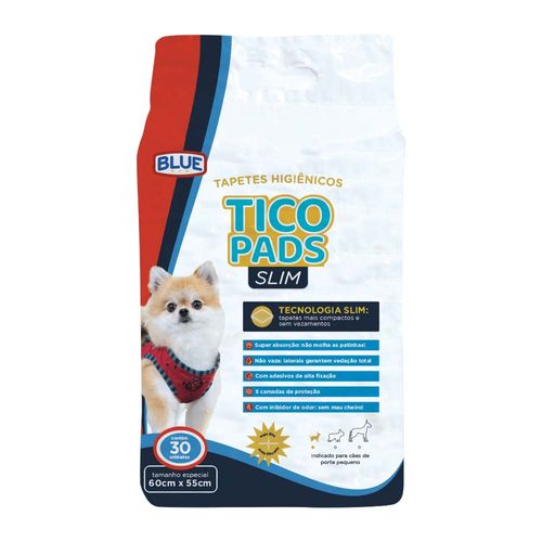 Tapete Higiênico Tico Pads Slim 60x55 Blue - PP160