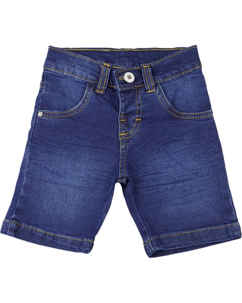 Bermuda Infantil Menino Índigo Catarina Stone Washed - Cor Unica