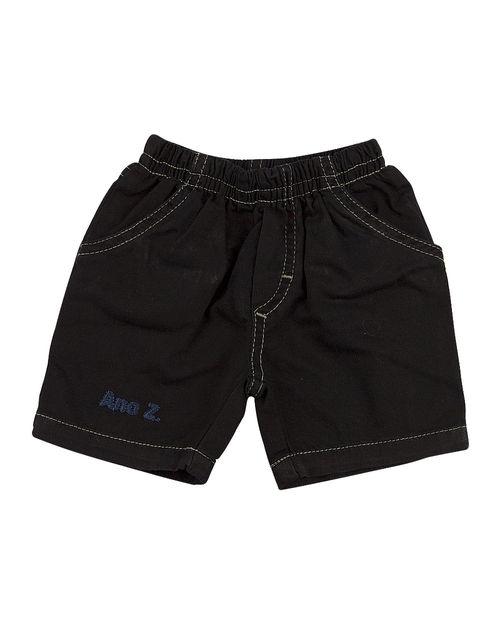 Shorts Bebê Índigo Hector Bordado Ano Z. - Blue Black