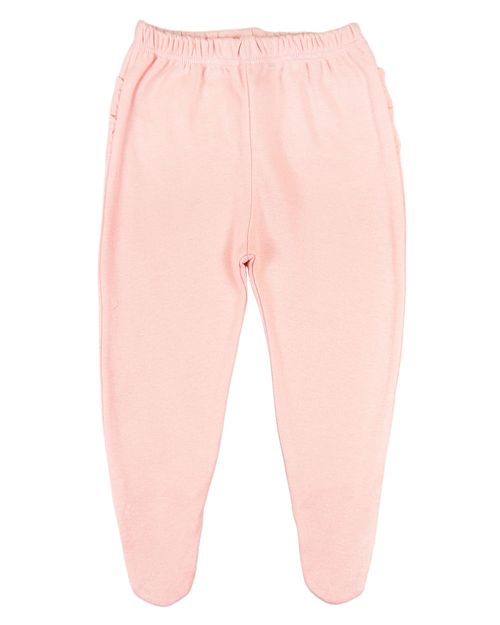 Calça Bebê Suedine Com Pezinho e Babados - Rosa