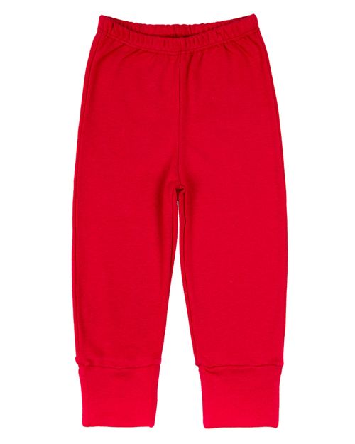 Calça Bebê de Suedine com Pé Reversível - Vermelho