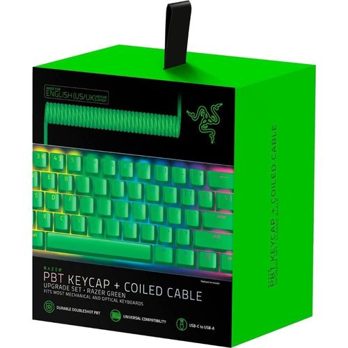 Acess PBT Keycap + Coiled Cable Upgrade Set Green Razer – RC2101490700R3M