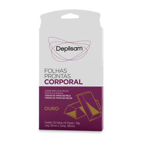 Folhas Prontas Corporal Depilsam Ouro 10 Pares