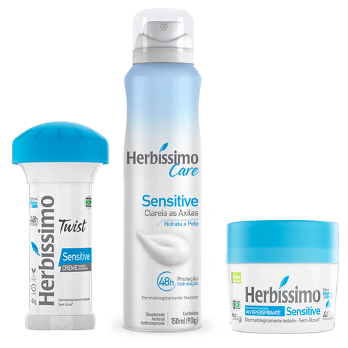 Kit Desodorante Herbíssimo Sensitive - c/3 unidades