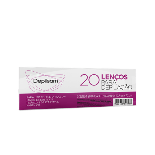 Lenços para Depilação Depilsam 20 Folhas