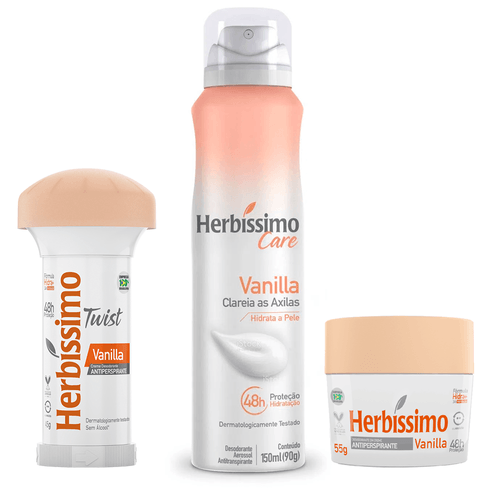 Kit Desodorante Herbíssimo Vanilla - c/3 unidades