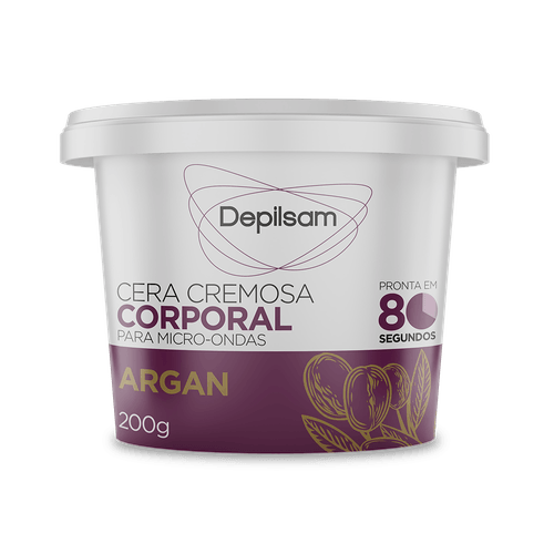 Cera Cremosa Corporal Depilsam de Micro-Ondas Argan 200G