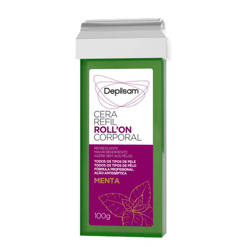 Cera Refil Roll-On Corporal Depilsam Menta 100G