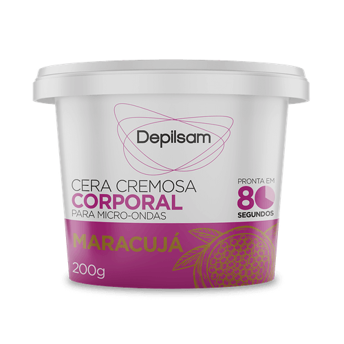 Cera Cremosa Corporal Depilsam de Micro-Ondas Maracujá 200G