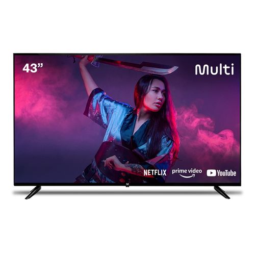 Smart Tela DLED 43'' Full HD Multi Android 3 HDMI 2 USB Wi-Fi - TL046OUT [Reembalado]
