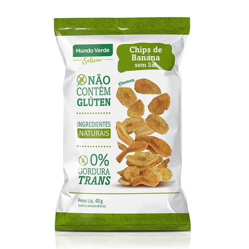 Chips de Banana Original sem Sal Mundo Verde Seleção 40g