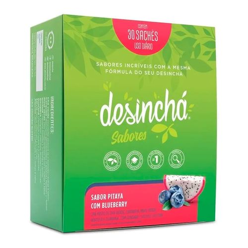 Desinchá Pitaya e Blueberry 30 Sachês - Desinchá