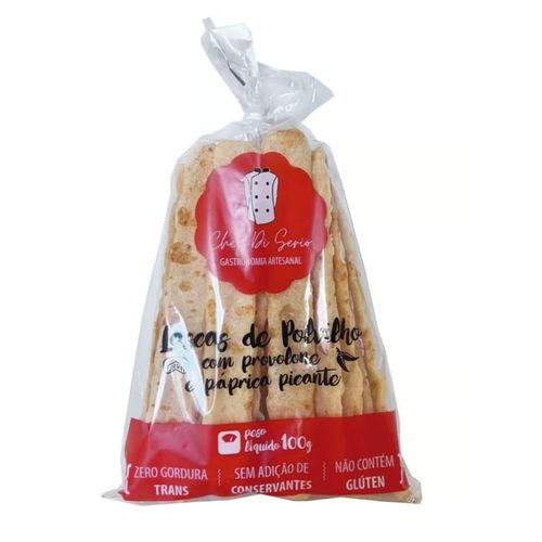 Lascas Polvilho com Provolone Páprica Picante 100g Chef Di Serio