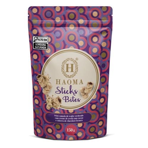 Sticks Bites Chocolate Branco Haoma 150g