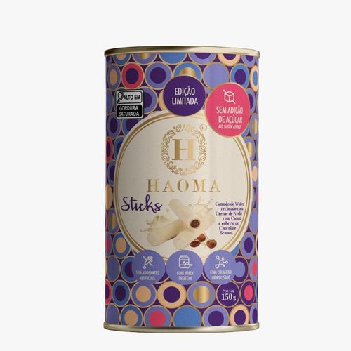 Sticks Wafer Choco Branco Haoma 150g