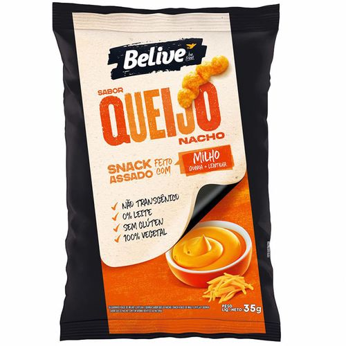 Snack de Milho Queijo Nacho 35g - Belive