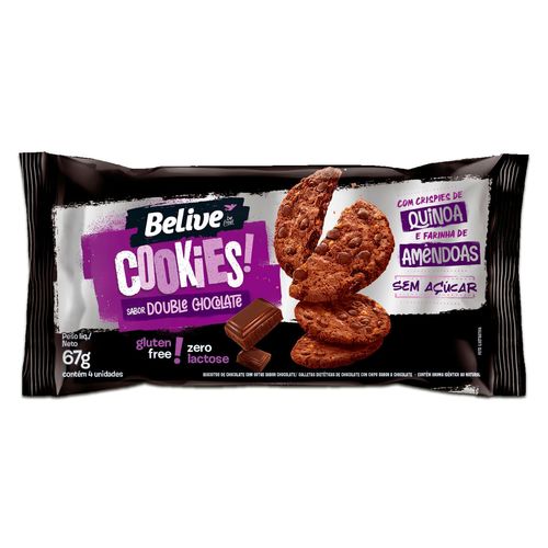 Cookies Zero Açúcar Double Chocolate Belive 67g