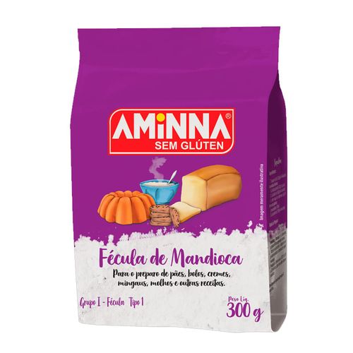 Fécula de mandioca sem glúten 300g - Aminna