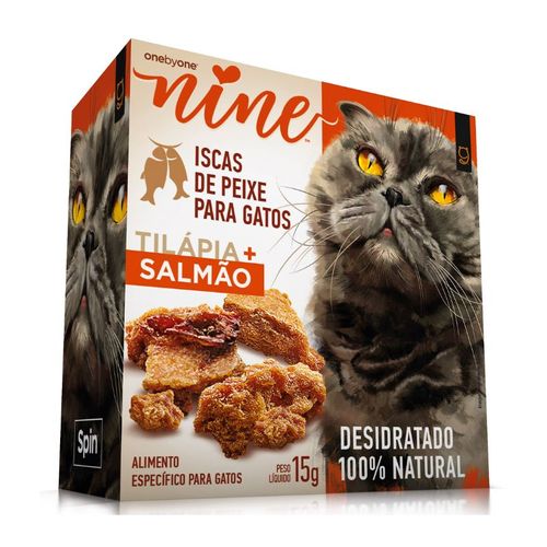 Mini Snack Nine Cat Tilápia Salmão Spin Pet 15g