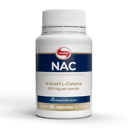 Nac N Acetil L Cisteína Vitafor 750mg 60Caps