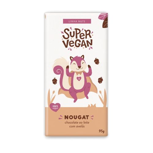 Barra de Chocolate Nougat Super Vegan 95g