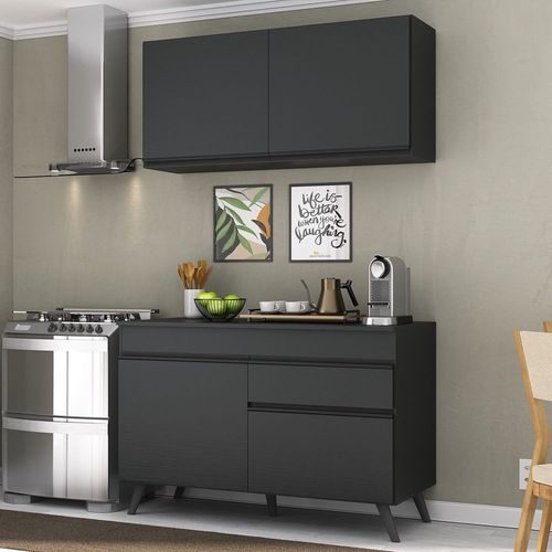 Armário de Cozinha Compacta 2 peças MP3687.895 Veneza Preto